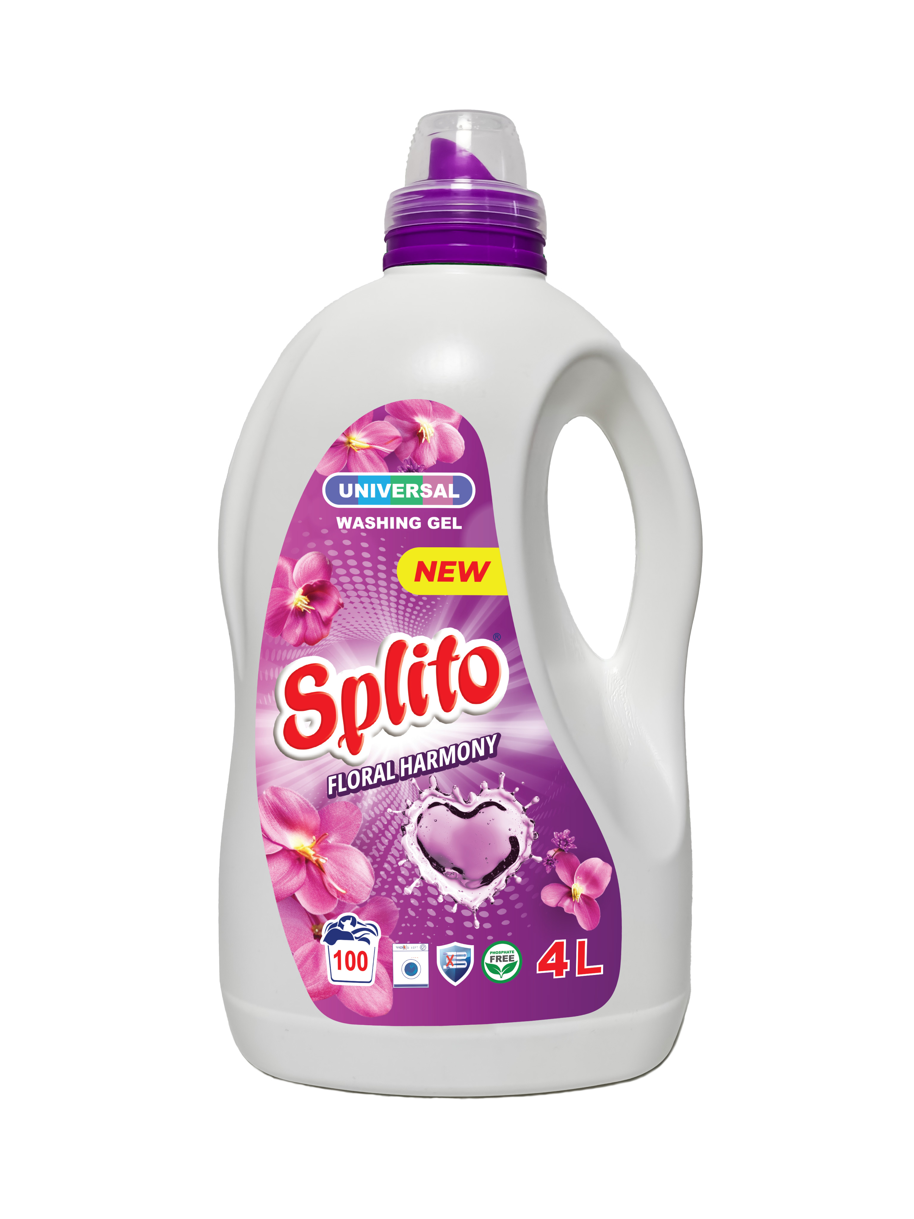 Splito, гель для прання floral harmony 4 л